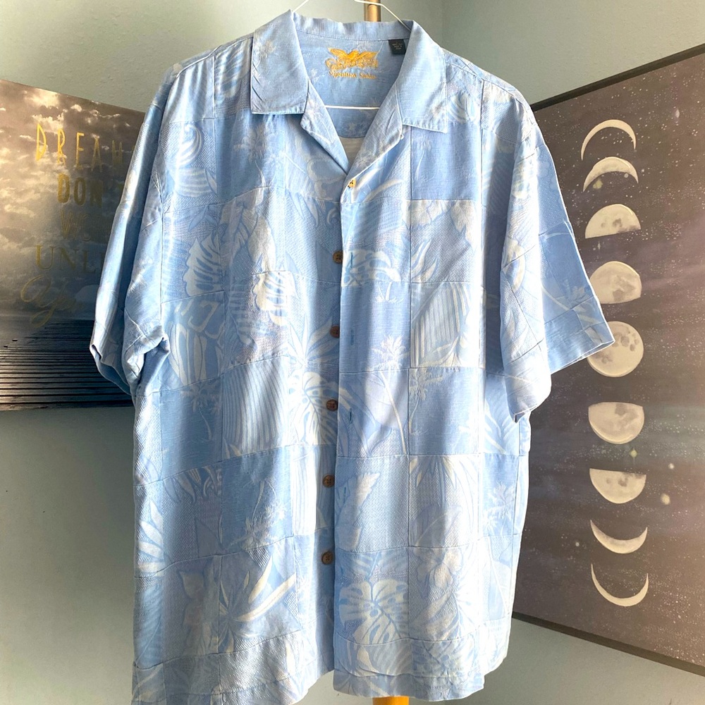 Blue eagle dry goods size L short sleeve Hawaiian style shirt